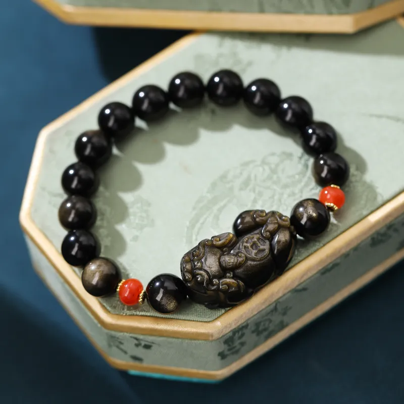 YANXIANGYUAN Obsidian Bracelets Unisex-2