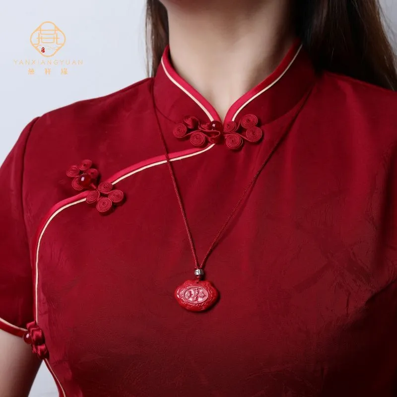 YANXIANGYUAN Cinnabar Pendants Unisex-3