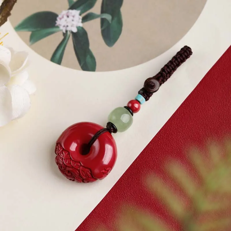 YANXIANGYUAN Cinnabar Keychains Unisex-2