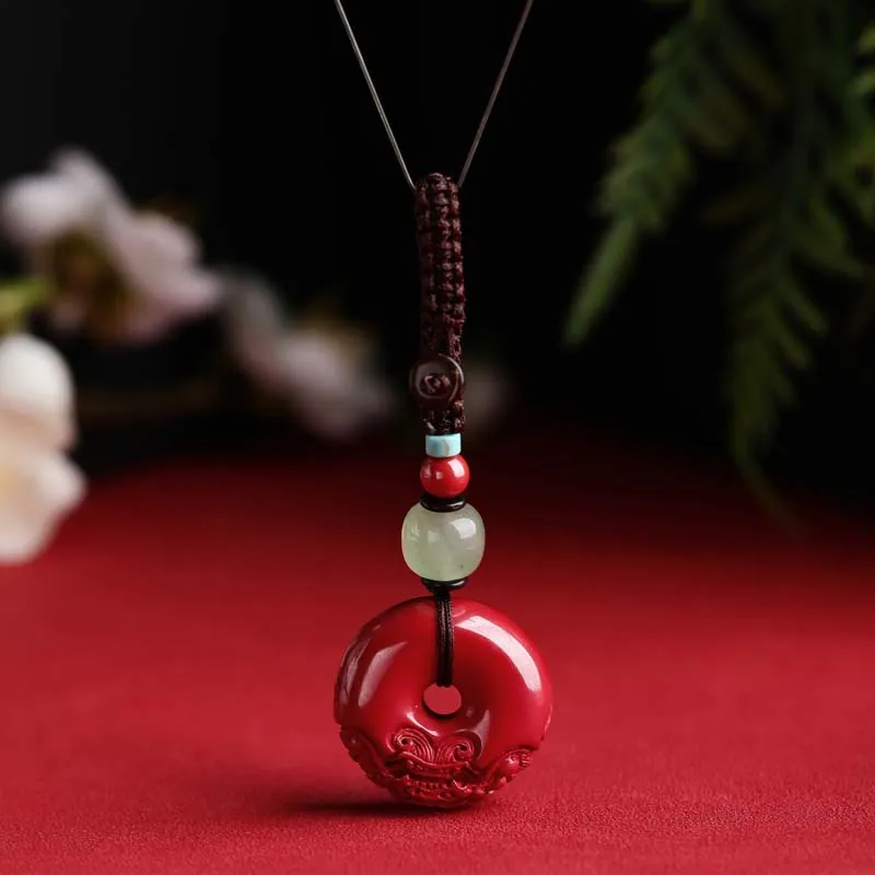 YANXIANGYUAN Cinnabar Keychains Unisex-1