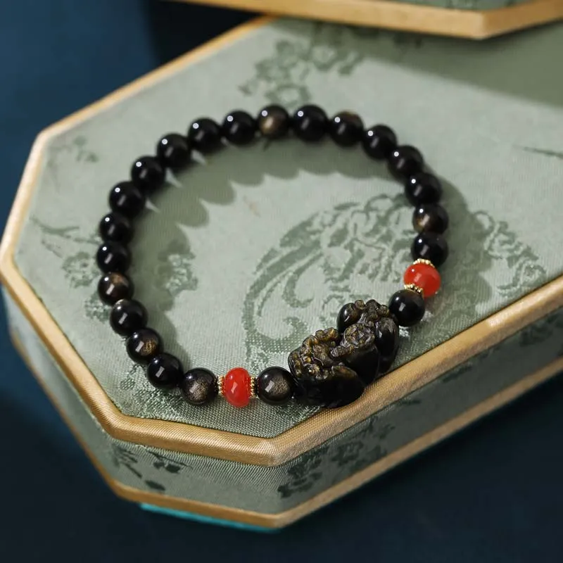YANXIANGYUAN Obsidian Bracelets Unisex-7