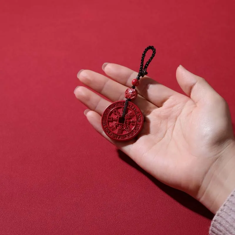 YANXIANGYUAN Cinnabar Carved Ornaments Unisex-5