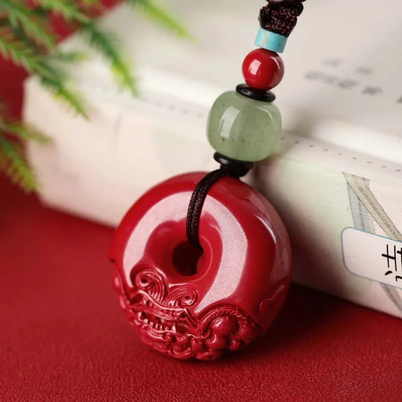 YANXIANGYUAN Cinnabar Keychains Unisex-3