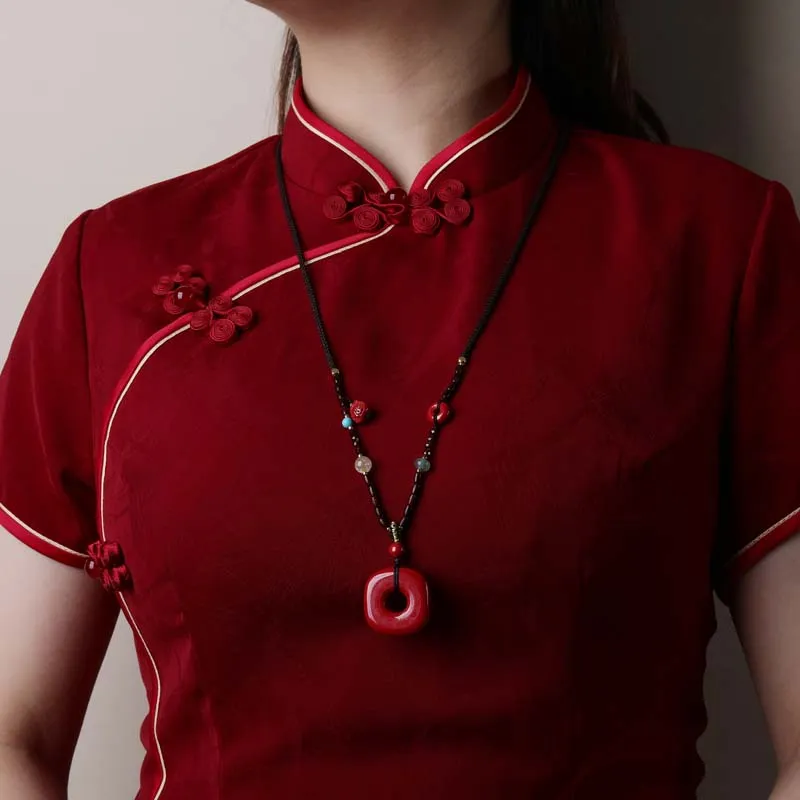 YANXIANGYUAN Cinnabar Pendants Unisex-4