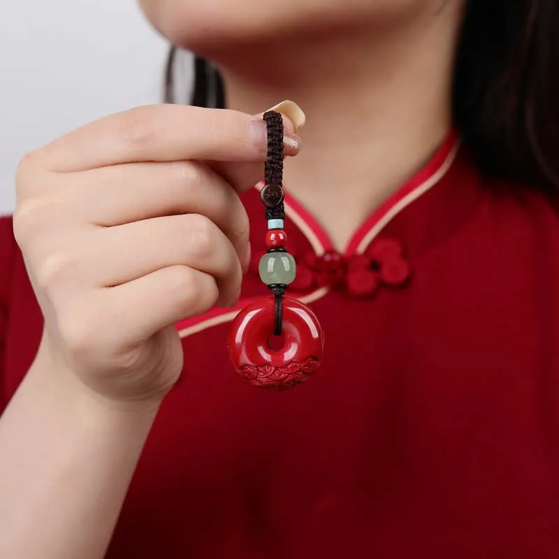 YANXIANGYUAN Cinnabar Keychains Unisex-4