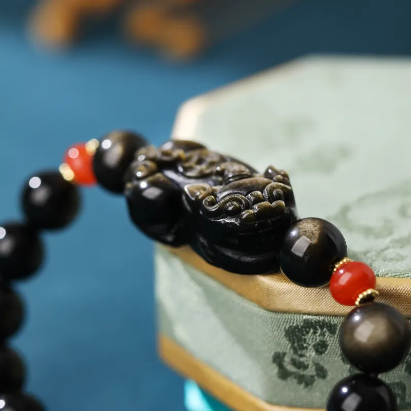 YANXIANGYUAN Obsidian Bracelets Unisex-3