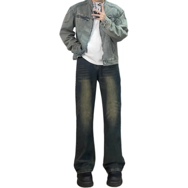 KVIV Jeans Men Vintage Blue -2