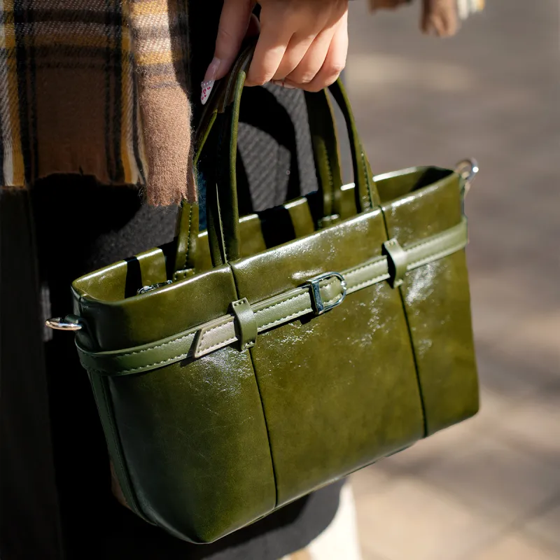 Mulinsen Polyurethane Shoulder Bag Crossbody Bag Handbag Women's Dark Green-2