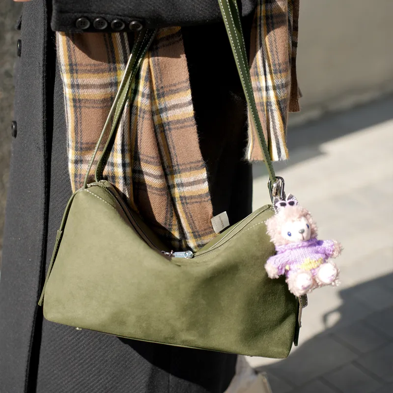 Mulinsen Polyurethane Crossbody Bag Shoulder Bag Women's Purple/Dark Green-10