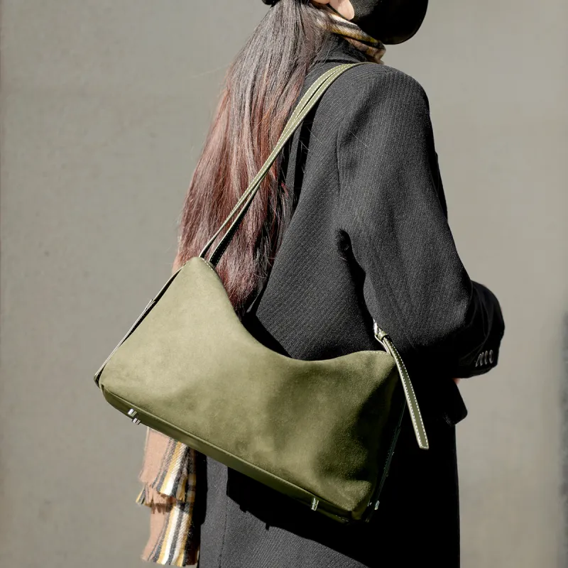 Mulinsen Polyurethane Crossbody Bag Shoulder Bag Women's Purple/Dark Green-9