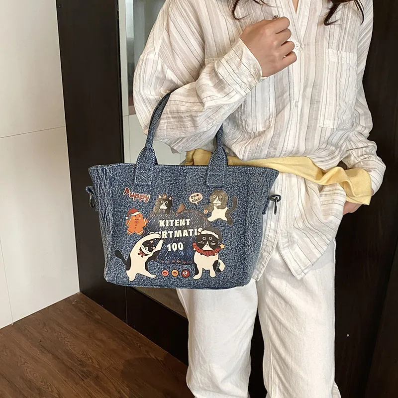 Yalu Denim Handbag Women's Multicolor-7