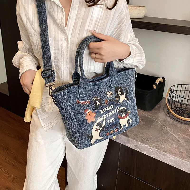 Yalu Denim Handbag Women's Multicolor-10