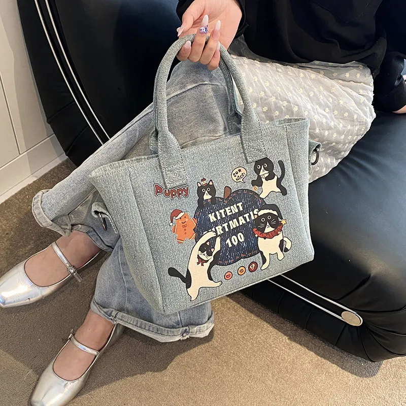 Yalu Denim Handbag Women's Multicolor-2