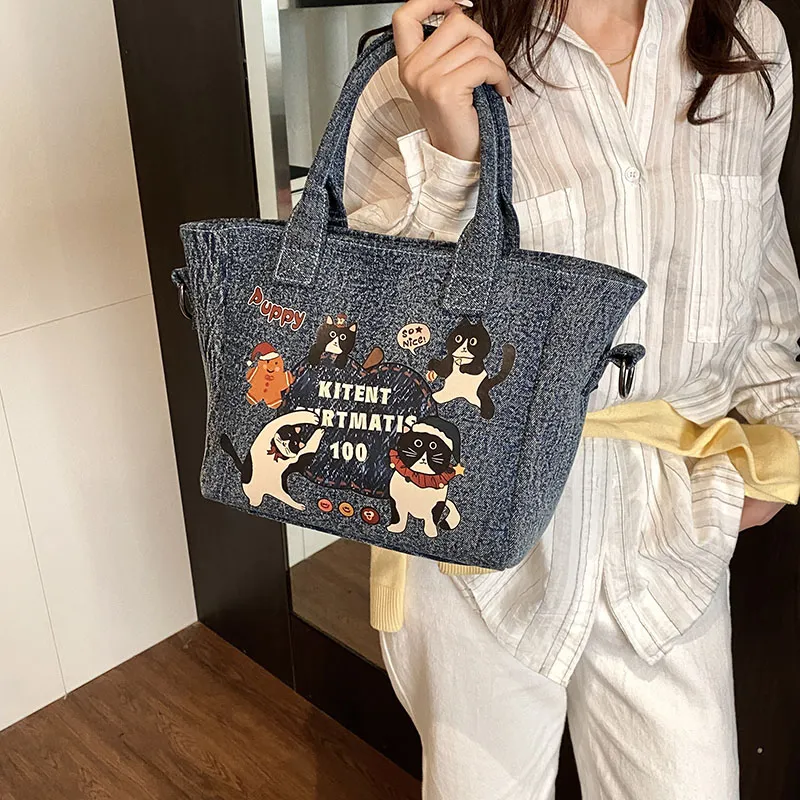 Yalu Denim Handbag Women's Multicolor-8