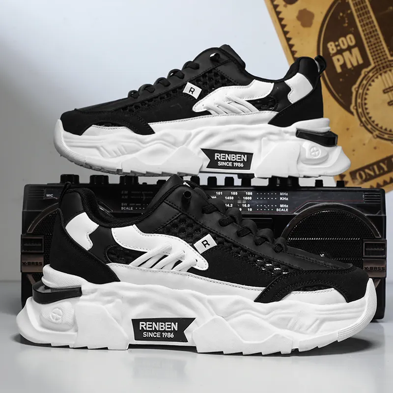 RENBEN Breathable Anti-Slip And Wear-Resistant Low-Top Chunky Sneakers Unisex-18
