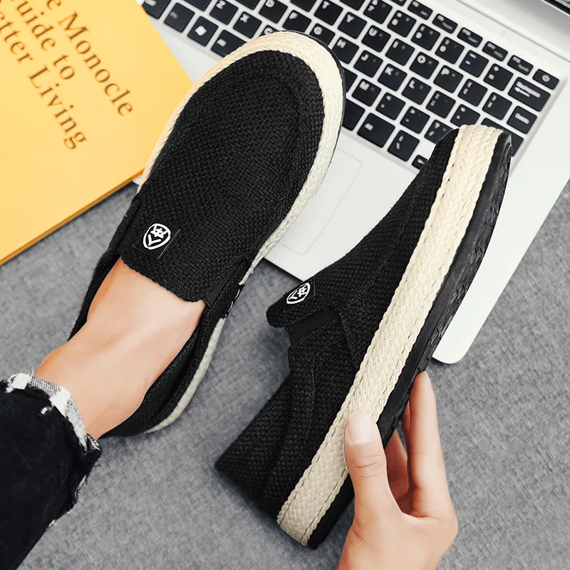 RENBEN Breathable And Lightweight Low Top Canvas Shoes Men's-16