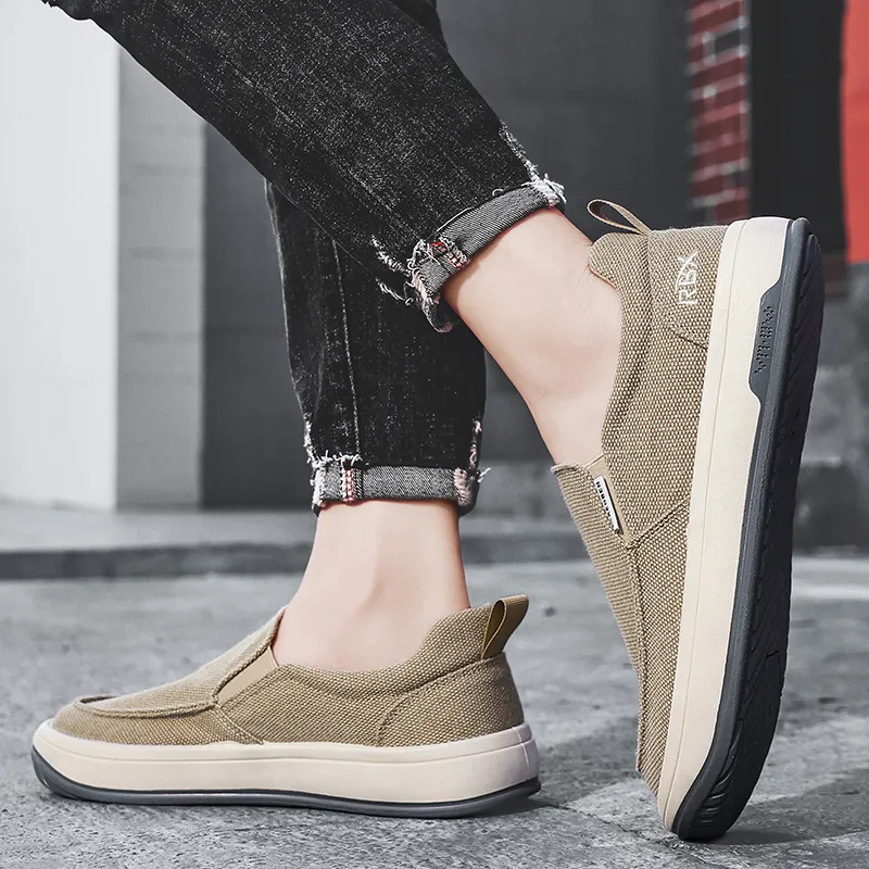 RENBEN Lightweight And Wear-resistant Low-Top Canvas Shoes Men's-12
