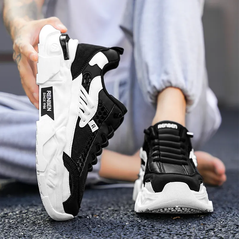 RENBEN Breathable Anti-Slip And Wear-Resistant Low-Top Chunky Sneakers Unisex-19