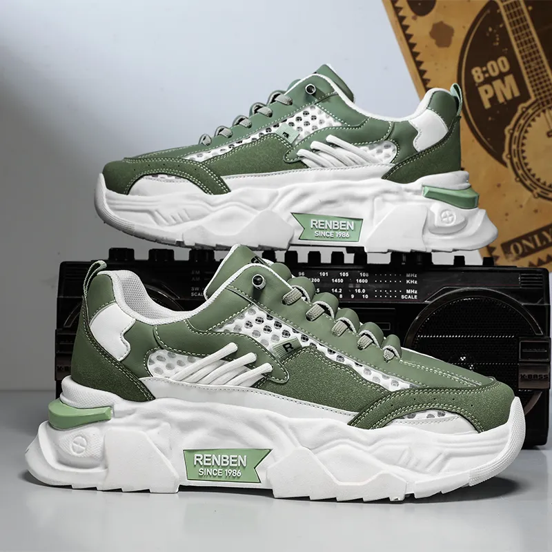 RENBEN Breathable Anti-Slip And Wear-Resistant Low-Top Chunky Sneakers Unisex-11