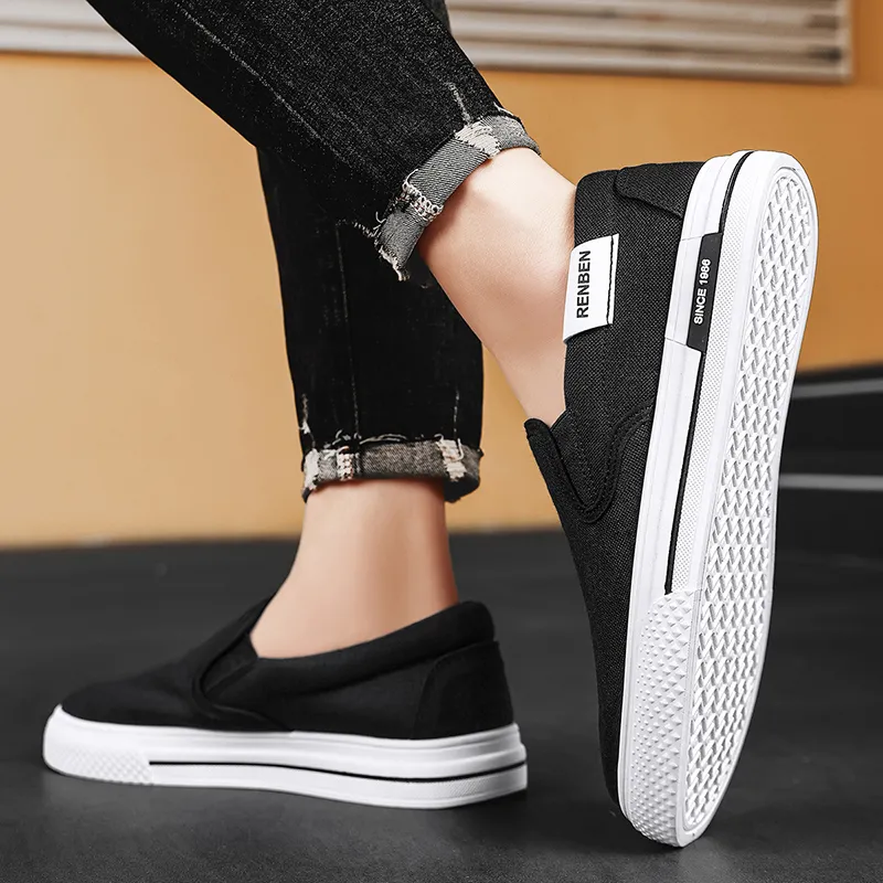 RENBEN Breathable, Lightweight, And Balanced Low Top Canvas Shoes Men's-2