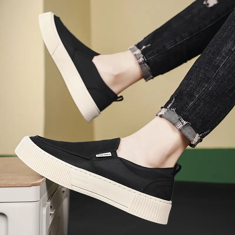 RENBEN Breathable And Lightweight Low Top Canvas Shoes Men's-3