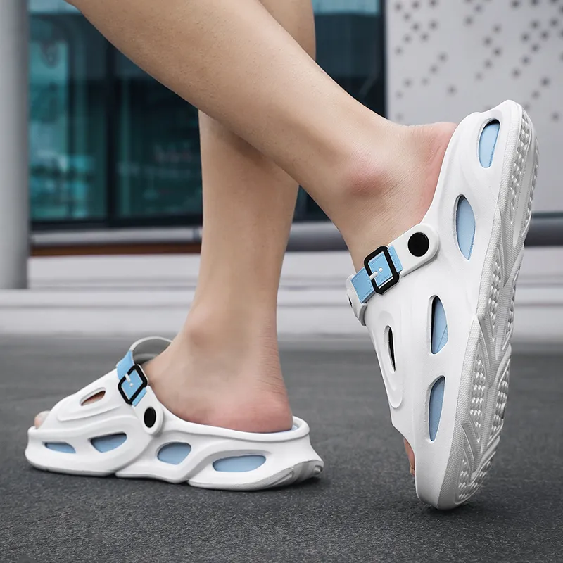 RENBEN Slip Resistant Abrasion Resistant Odor Resistant Slide Slippers Men's-5