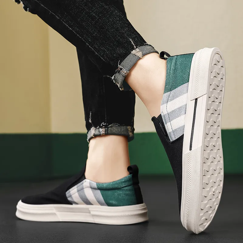 RENBEN Breathable And Lightweight Low Top Canvas Shoes Men's-4