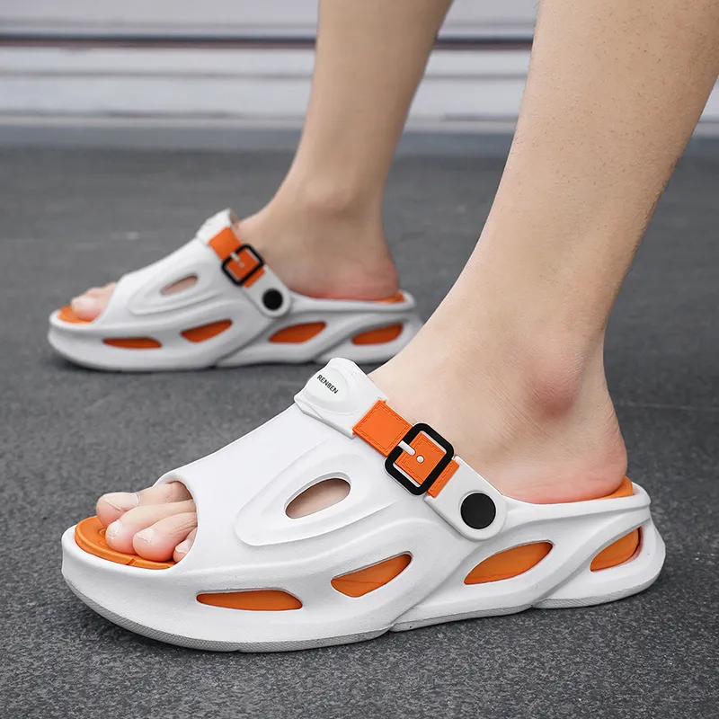 RENBEN Slip Resistant Abrasion Resistant Odor Resistant Slide Slippers Men's-18