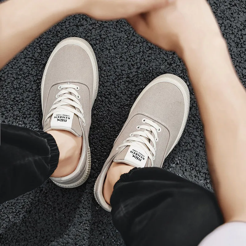 RENBEN Breathable And Lightweight Low Top Canvas Shoes Men's-14