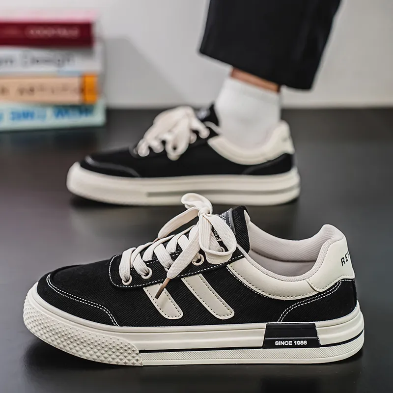 RENBEN Slip Resistant, Breathable, Lightweight Low Top Canvas Shoes Men's-7