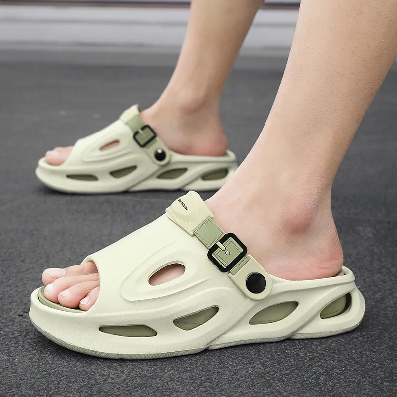 RENBEN Slip Resistant Abrasion Resistant Odor Resistant Slide Slippers Men's-11