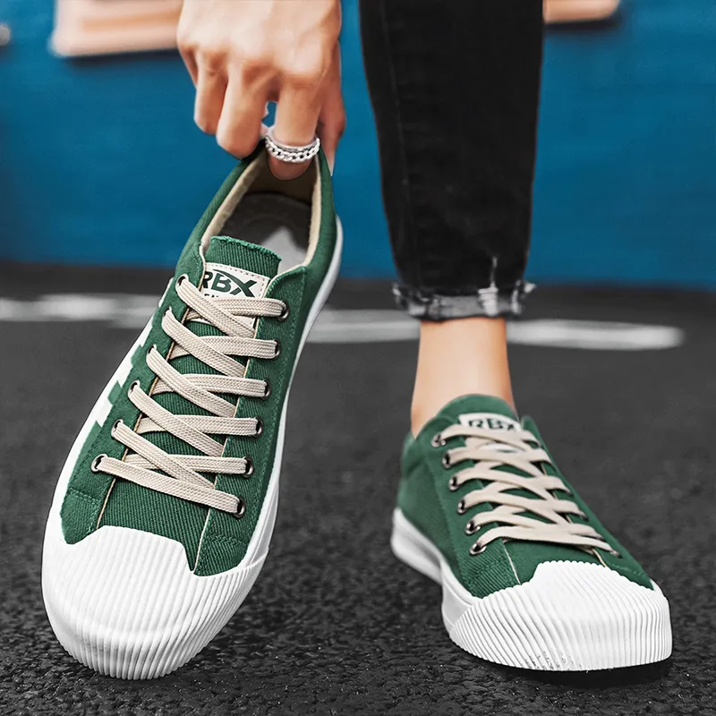 RENBEN Slip-Resistant Breathable Lightweight Low-Top Canvas Shoes Men's-13