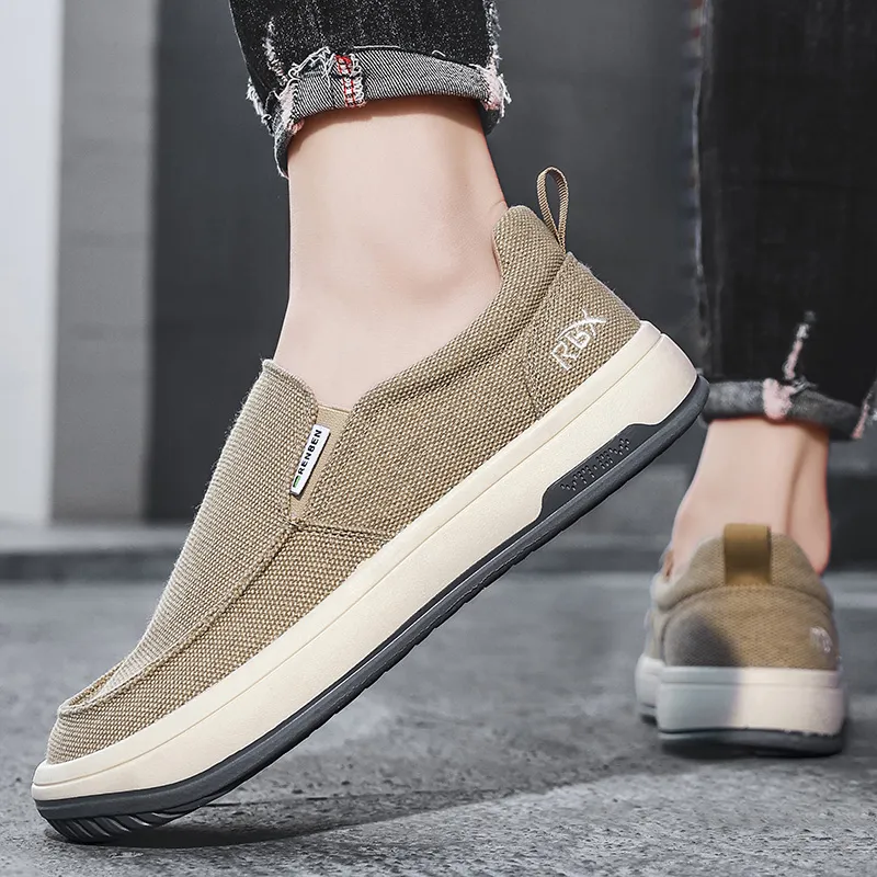 RENBEN Lightweight And Wear-resistant Low-Top Canvas Shoes Men's-13