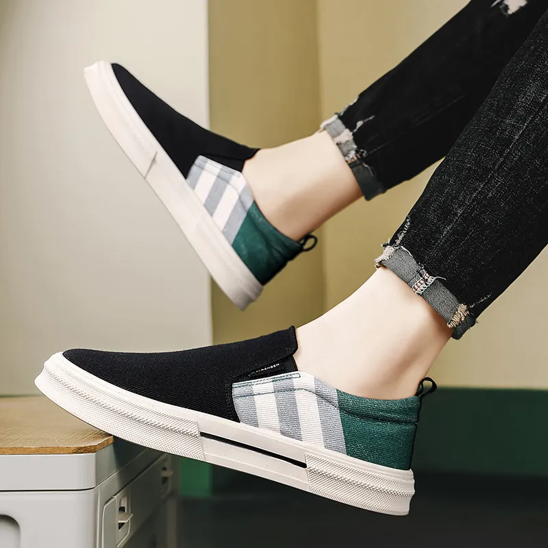 RENBEN Breathable And Lightweight Low Top Canvas Shoes Men's-3