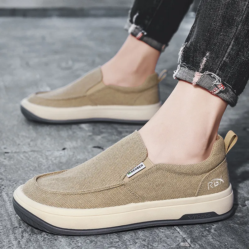 RENBEN Lightweight And Wear-resistant Low-Top Canvas Shoes Men's-11