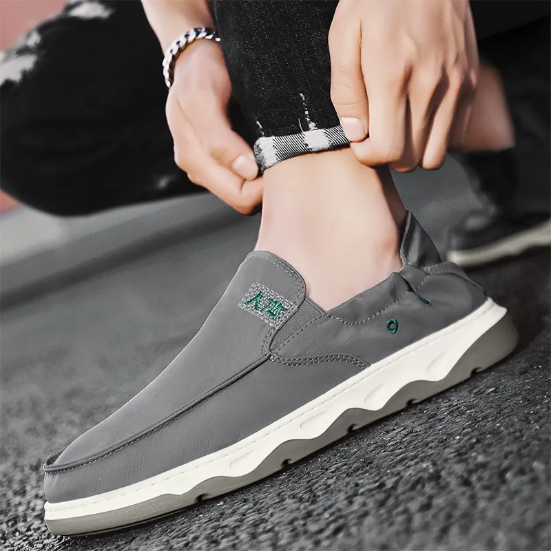 RENBEN Breathable And Lightweight Low Top Canvas Shoes Men's-11