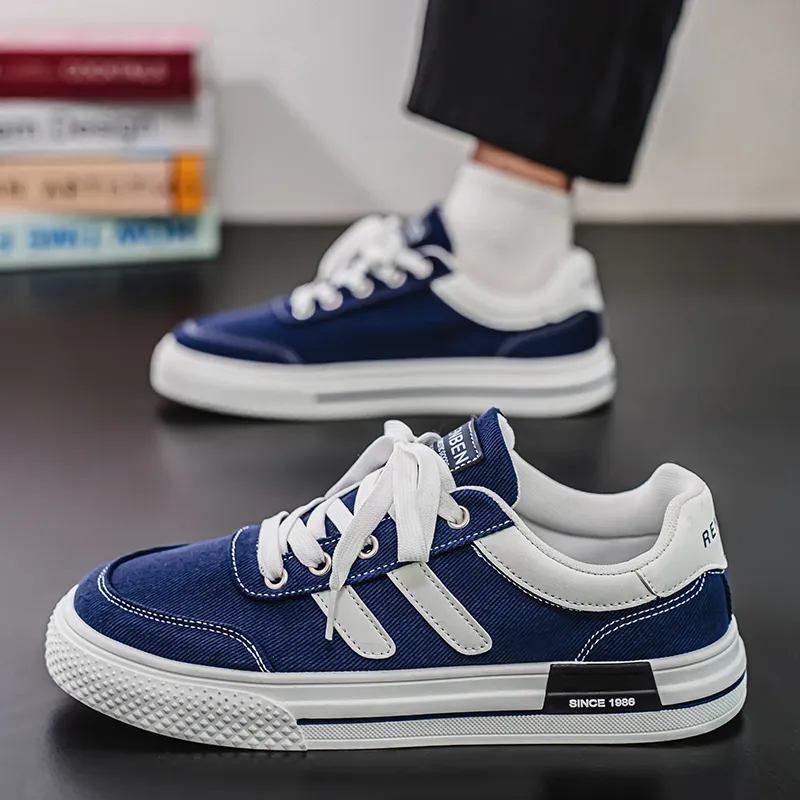 RENBEN Slip Resistant, Breathable, Lightweight Low Top Canvas Shoes Men's-13