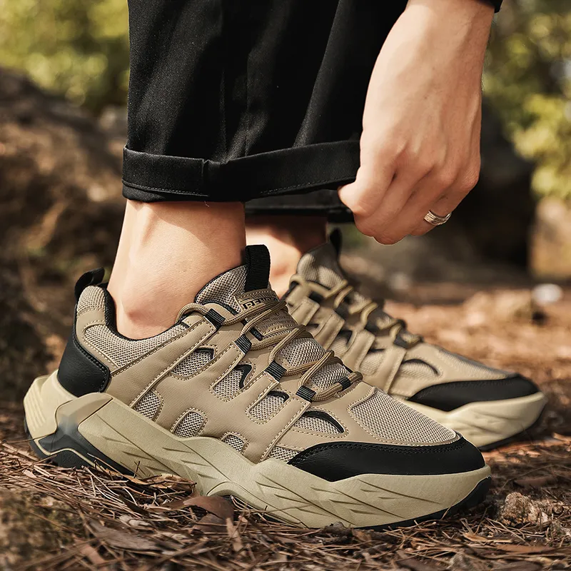 RENBEN Anti-Slip And Wear-Resistant Height Increasing Cushioning Low-Top Casual Shoes Men's-5