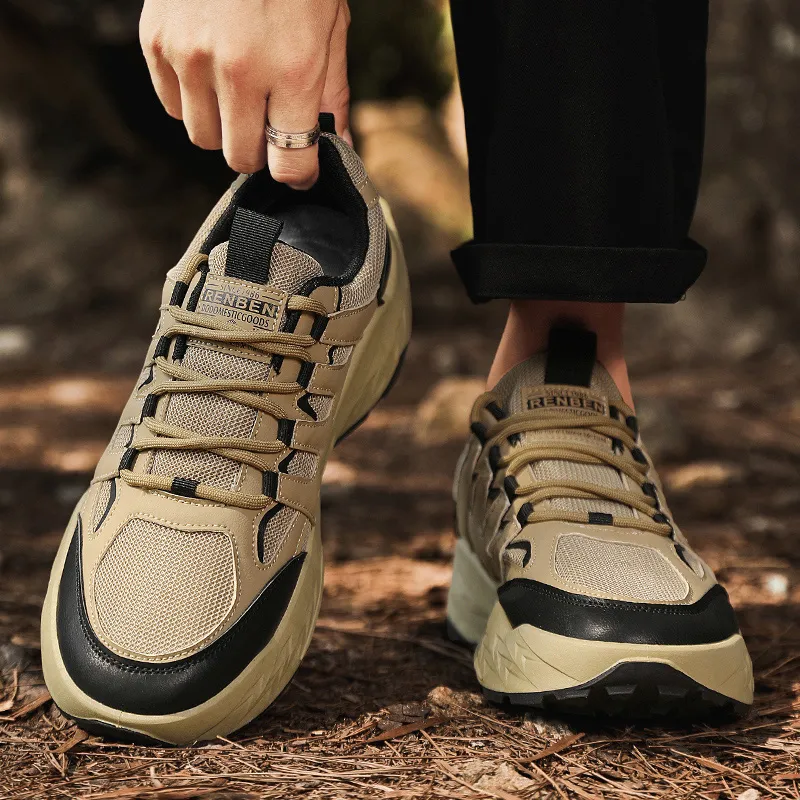 RENBEN Anti-Slip And Wear-Resistant Height Increasing Cushioning Low-Top Casual Shoes Men's-3