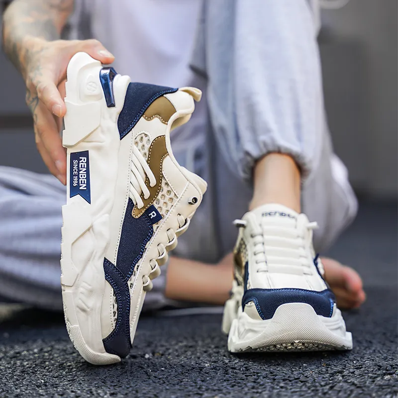 RENBEN Breathable Anti-Slip And Wear-Resistant Low-Top Chunky Sneakers Unisex-5