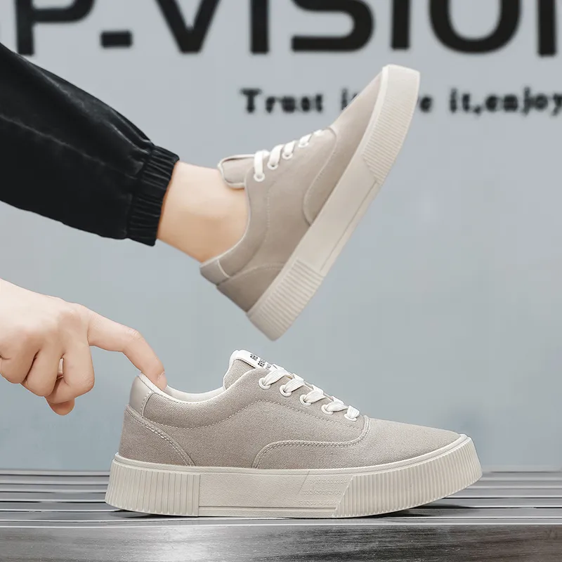 RENBEN Breathable And Lightweight Low Top Canvas Shoes Men's-12