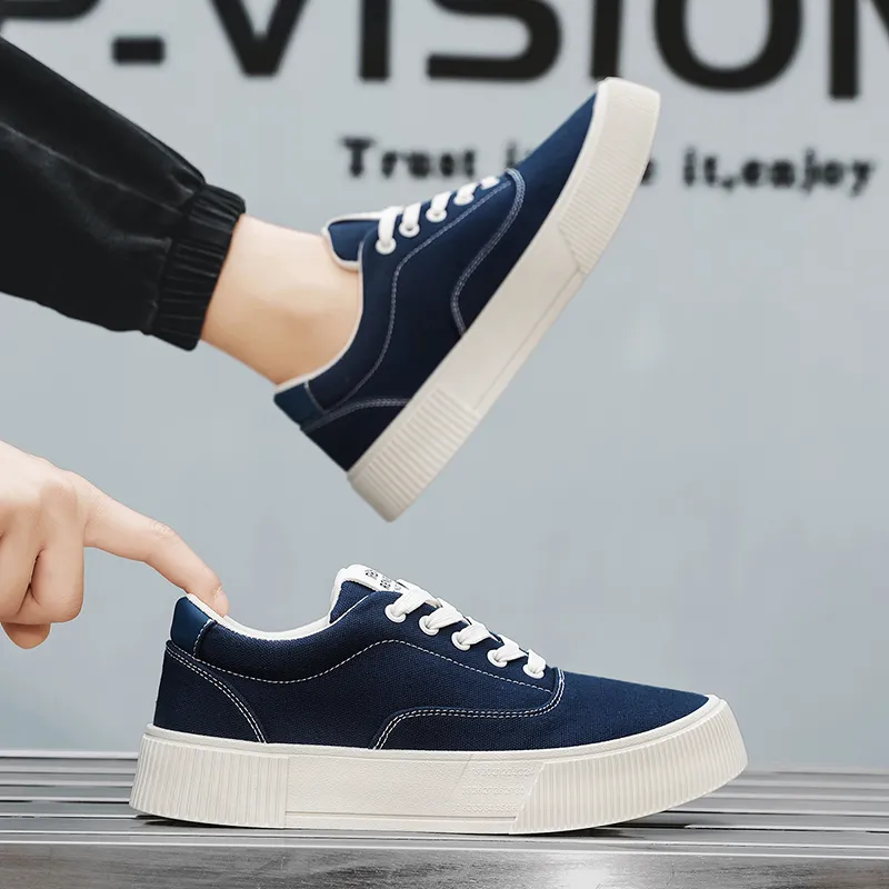 RENBEN Breathable And Lightweight Low Top Canvas Shoes Men's-7