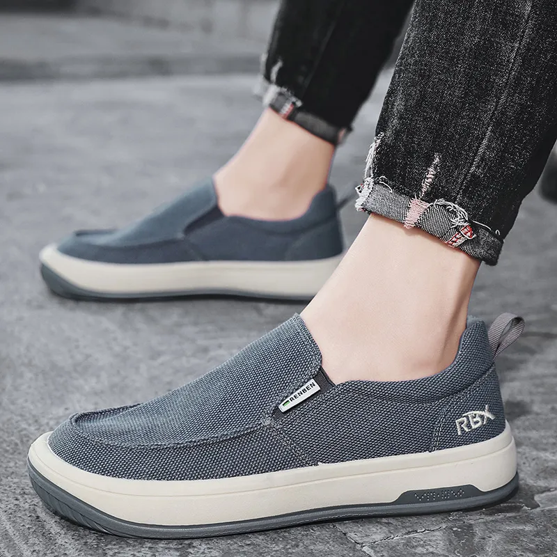 RENBEN Lightweight And Wear-resistant Low-Top Canvas Shoes Men's-6