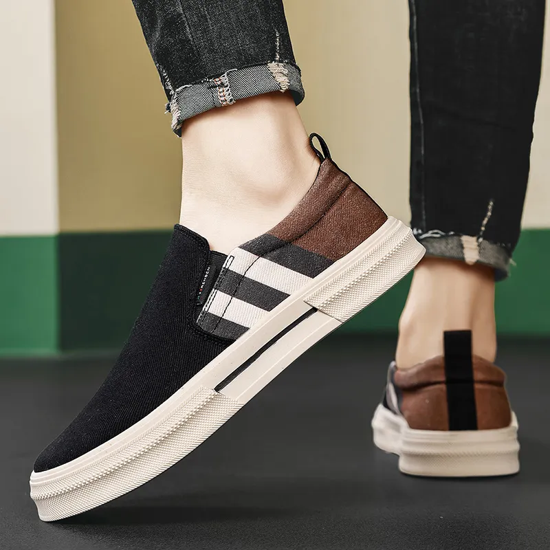 RENBEN Breathable And Lightweight Low Top Canvas Shoes Men's-11