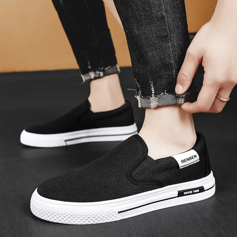 RENBEN Breathable, Lightweight, And Balanced Low Top Canvas Shoes Men's-4