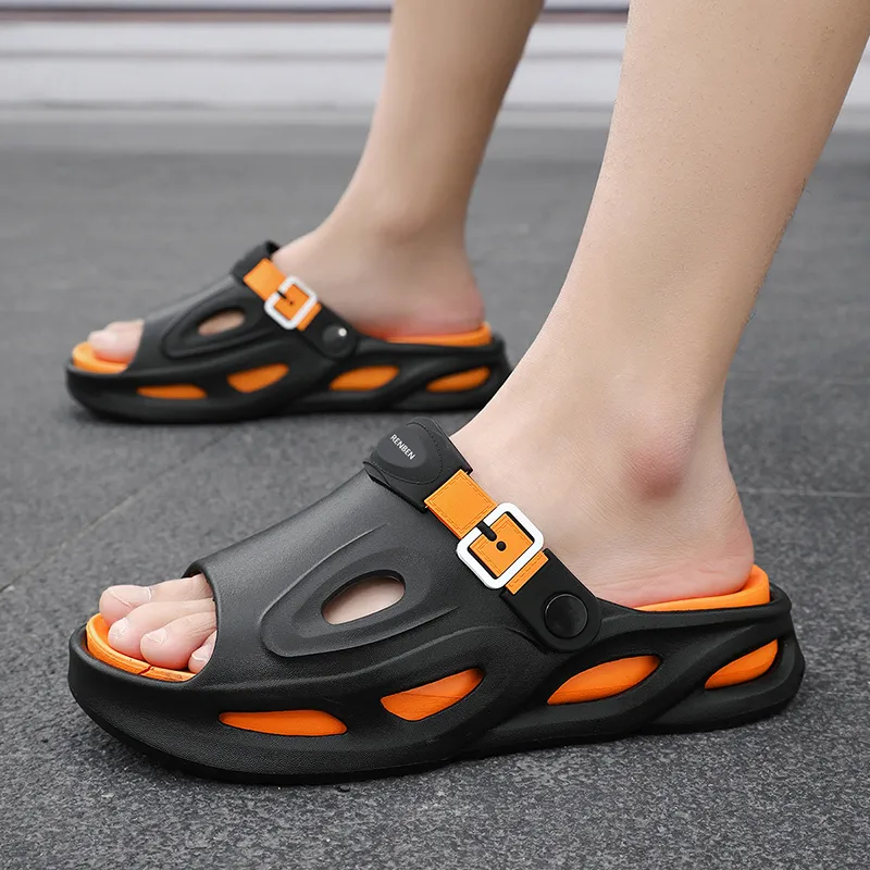 RENBEN Slip Resistant Abrasion Resistant Odor Resistant Slide Slippers Men's-25