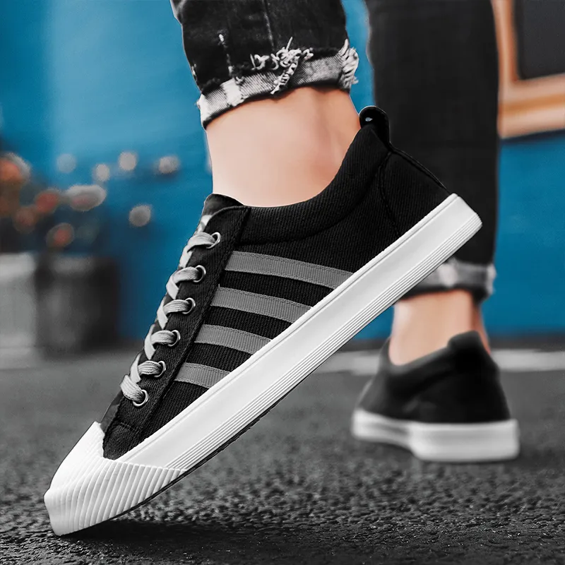 RENBEN Slip-Resistant Breathable Lightweight Low-Top Canvas Shoes Men's-9