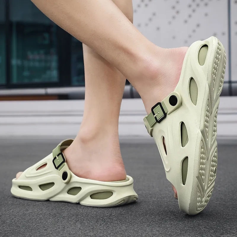 RENBEN Slip Resistant Abrasion Resistant Odor Resistant Slide Slippers Men's-12