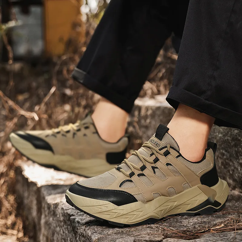 RENBEN Anti-Slip And Wear-Resistant Height Increasing Cushioning Low-Top Casual Shoes Men's-6