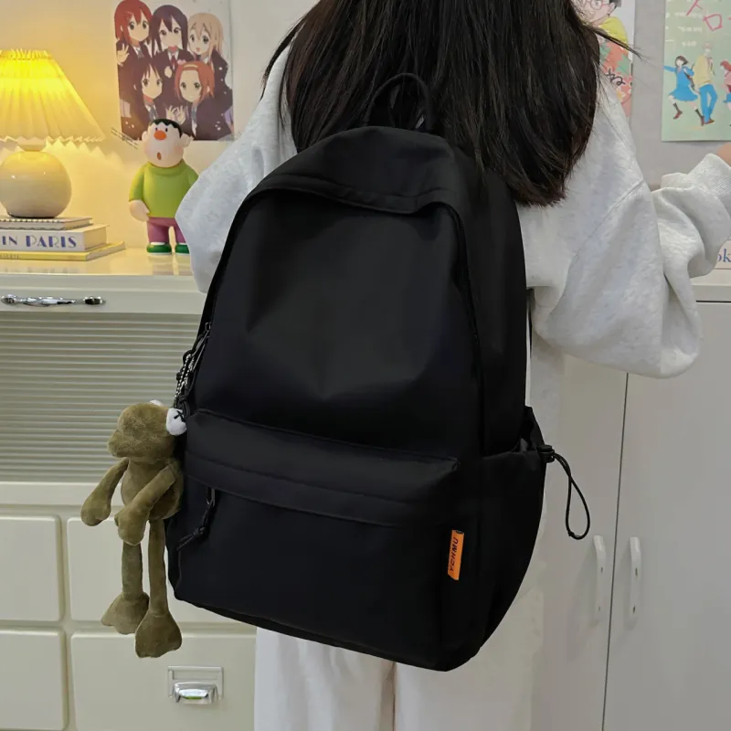AIBAG Nylon Backpack Unisex White/Gray/Black/Red-14